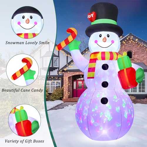 10 FT Christmas Inflatable Santa Claus with LED Lights Y77387