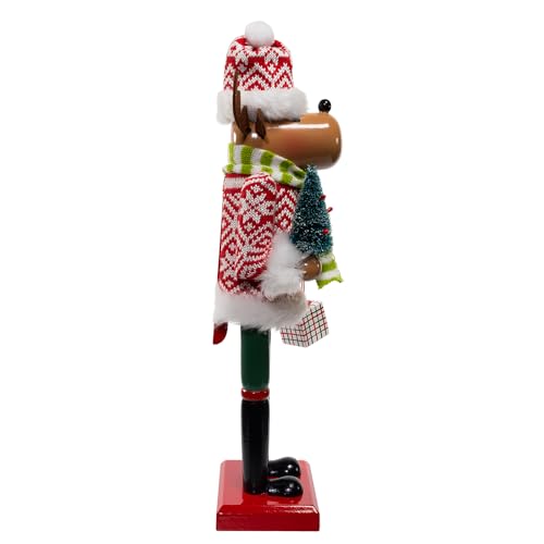 15-inch Wooden Reindeer Nutcracker N726