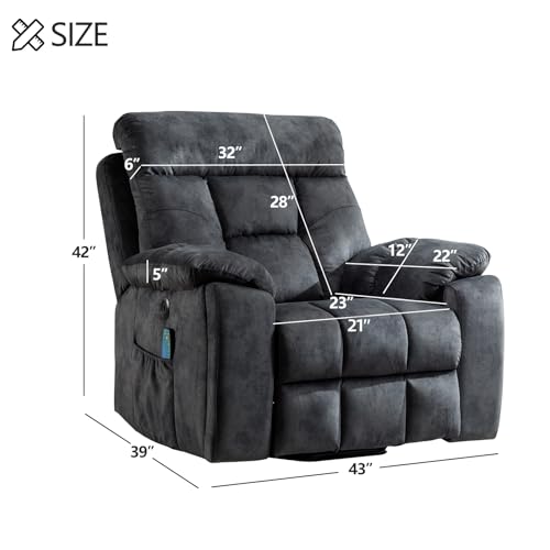Camel Large Power Lift Recliner Chair with Massage and Heat A504