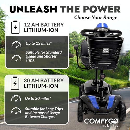 350 lbs Capacity Lithium Battery Powered Foldable Electric Mobility Scooter Z5489