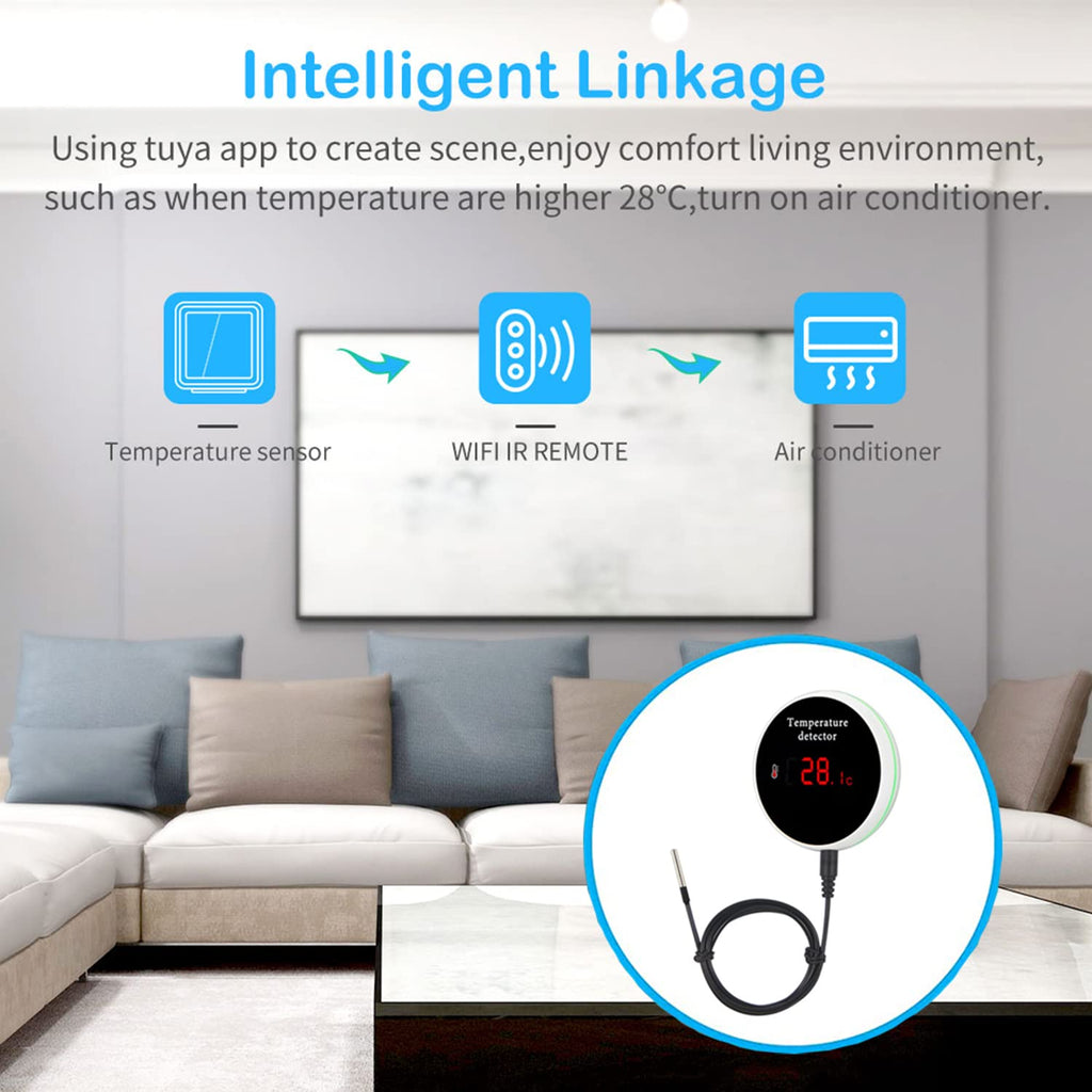 WiFi Temperature Sensor with Waterproof External Probe Z6829