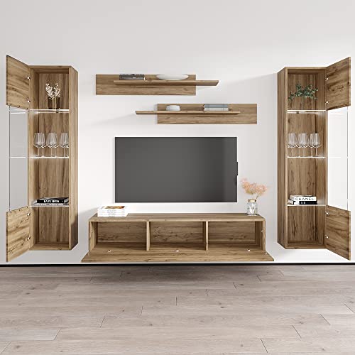 White Wall Mounted Entertainment Center J704