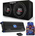 12 1200 Watt 4 Ohm Car Subwoofer with Enclosure and Amplifier J5427