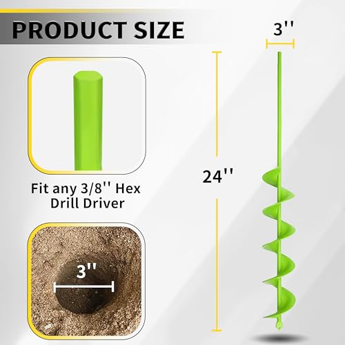 3" x 24" Garden Auger Drill Bit B3032