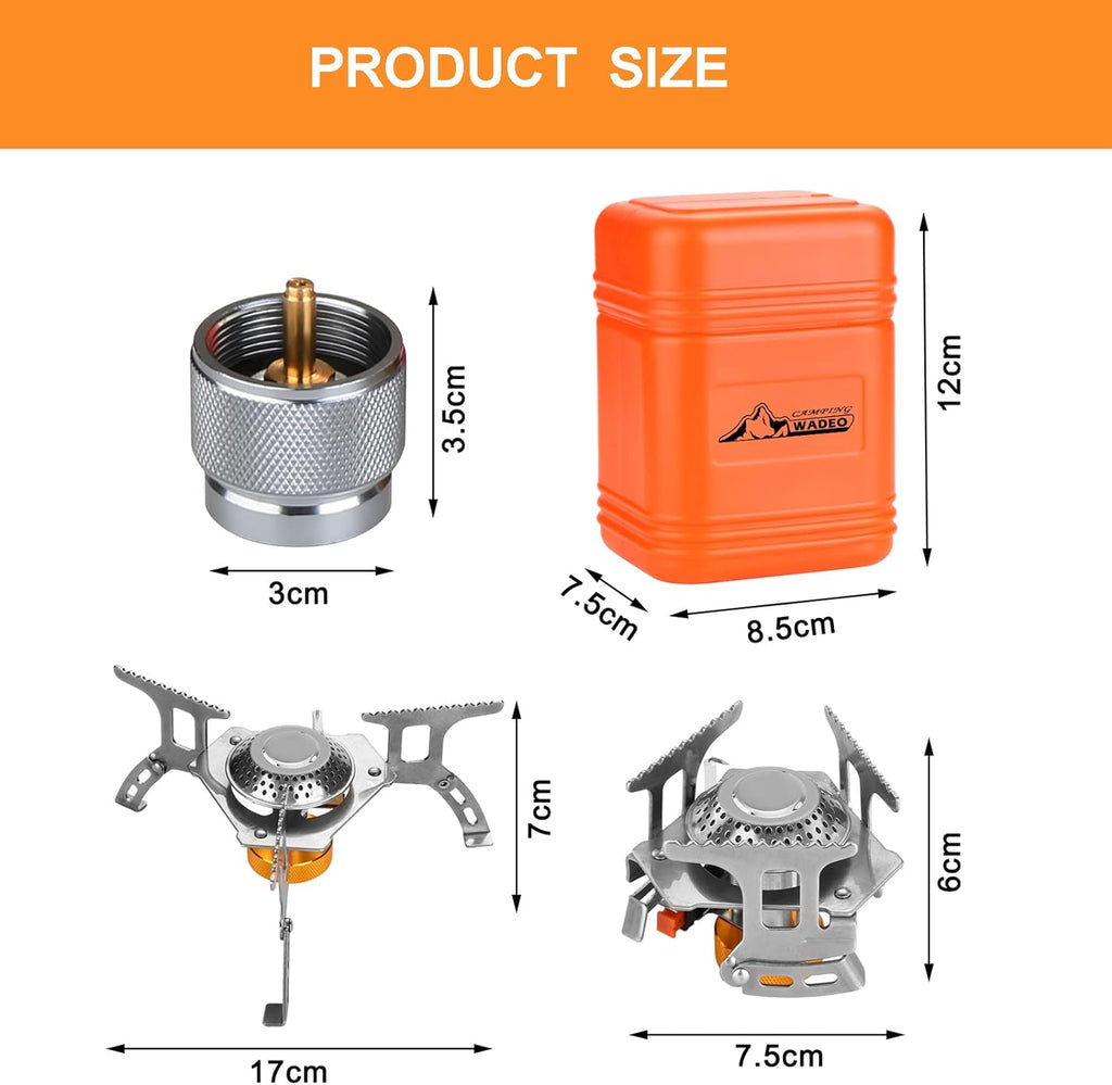 3700W Portable Camping Gas Stove with Piezo Ignition and Carrying Case R678560