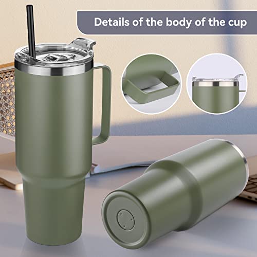 40 oz Stainless Steel Vacuum Insulated Tumbler with Handle (Black, 1) J99561