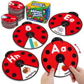 Interactive Alphabet Learning Toy, ABC Number Letters Spinning Game, Sight Words Animal Pattern Ladybug Cards, Montessori Educational Toy for 3 4 5 Year Old Baby Toddlers M231700
