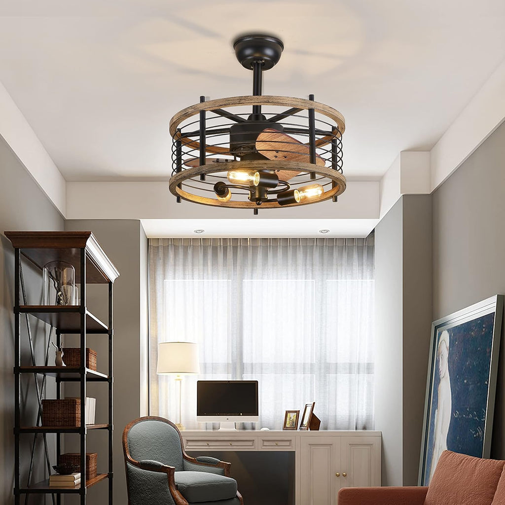 20-inch Caged Ceiling Fan with Light U440