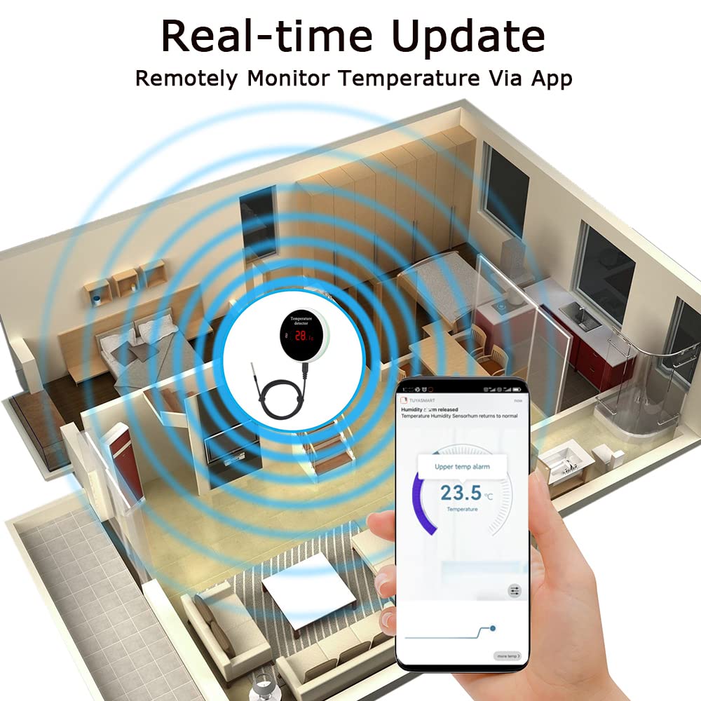 WiFi Temperature Sensor with Waterproof External Probe Z6829
