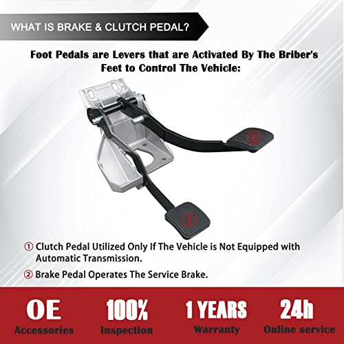 2 Pcs Brake or Clutch Pedal Pad P411