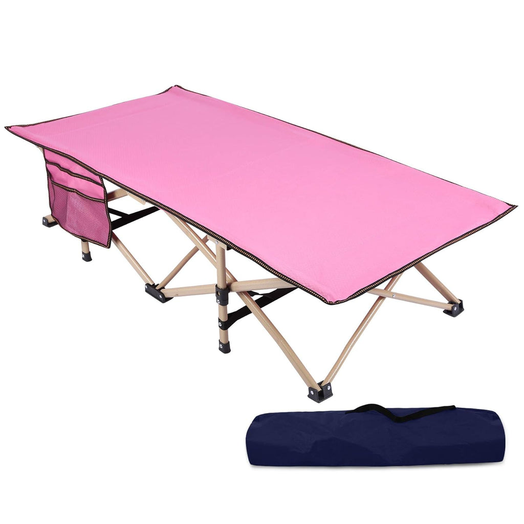 Kids Cot for Sleeping 5-10, Portable Folding Toddler Cot Bed, Blue 53x26 Z931