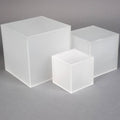 Set of Three Frosted Acrylic Cube Risers C597