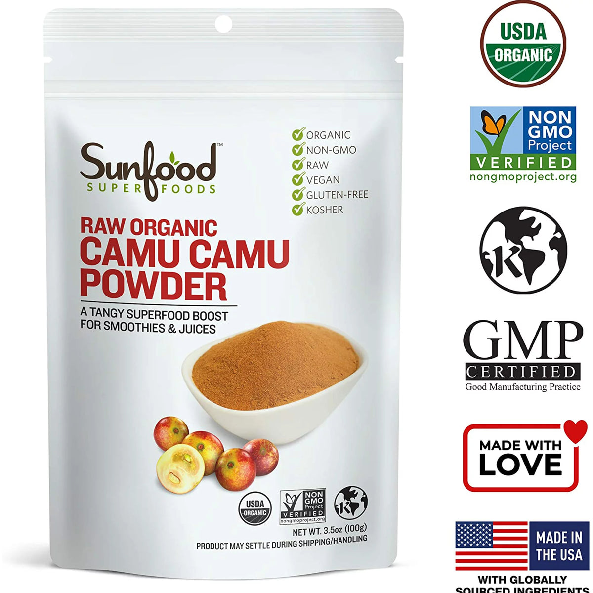 Raw Organic Camu Camu Powder, 3.5 oz A65944