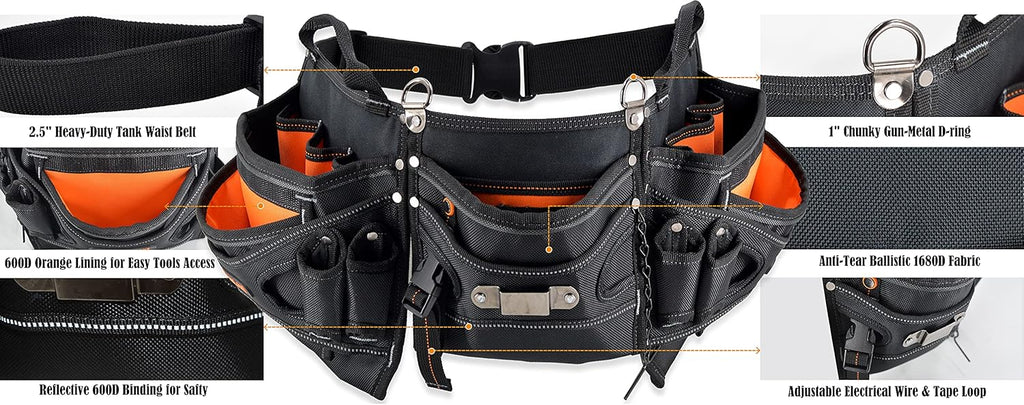 Heavy-Duty Electrician Tool Belt Y3852