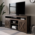Wood Electric Fireplace TV Stand with Shelves and Cabinets B50601