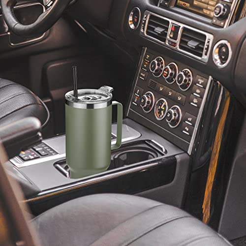 40 oz Stainless Steel Vacuum Insulated Tumbler with Handle (Black, 1) J99561