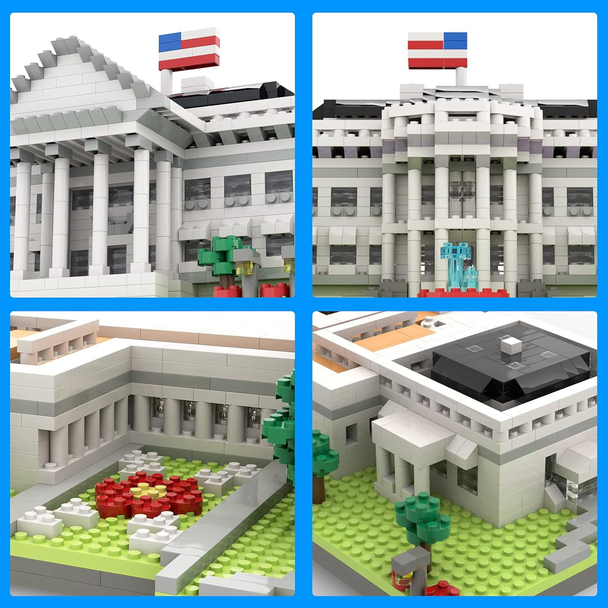 Micro Mini Blocks White House Model Set 3000 Pieces Building Architecture Toys U256