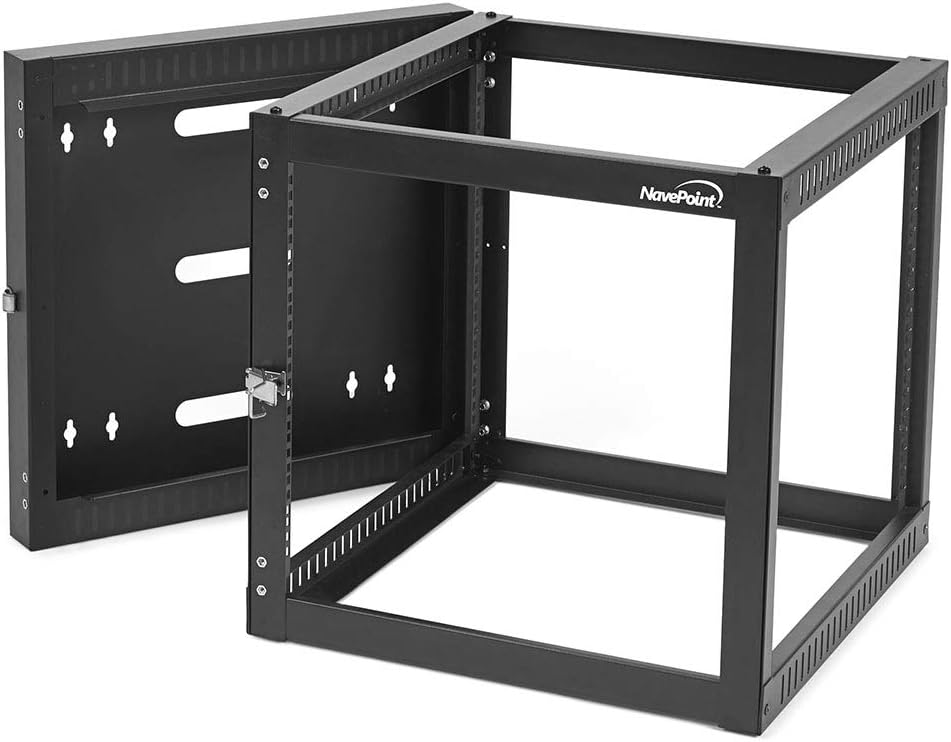 9U Hinged Open Frame Wall-Mount Network Rack R236581