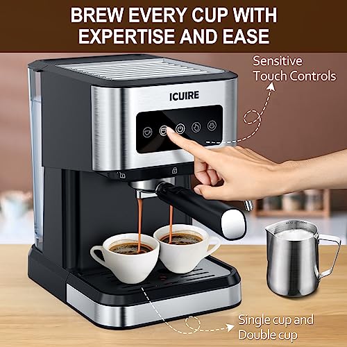 Espresso Machine with Milk Frother, Stainless H6161