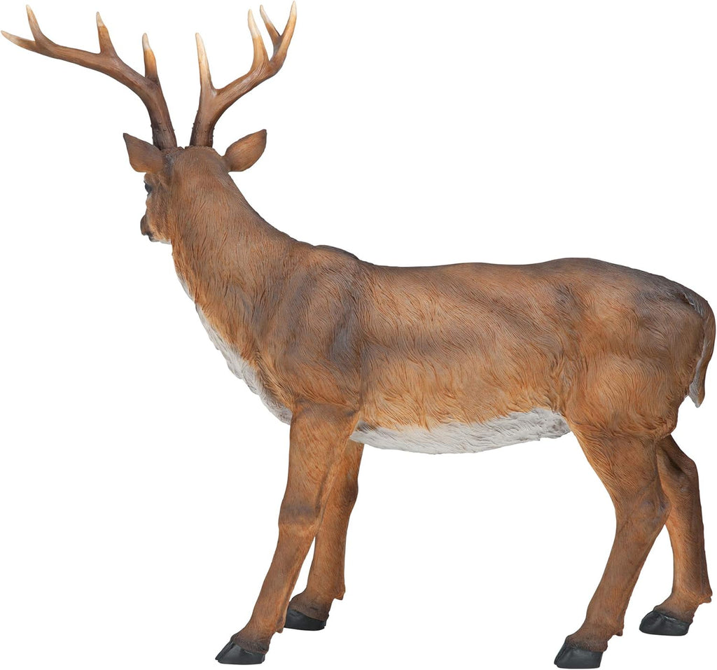 28 Inches Long Brown Handcast Polyresin Deer Statue K667