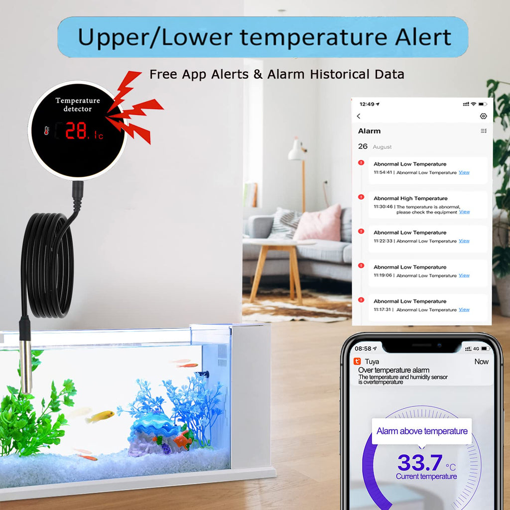 WiFi Temperature Sensor with Waterproof External Probe Z6829