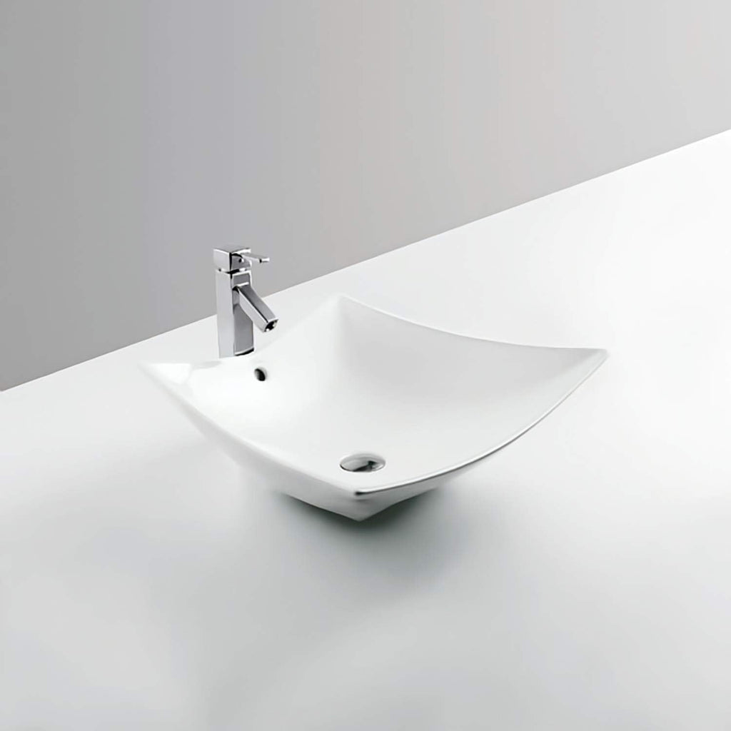 18 Inch Round Ceramic Vessel Sink with Overflow P908