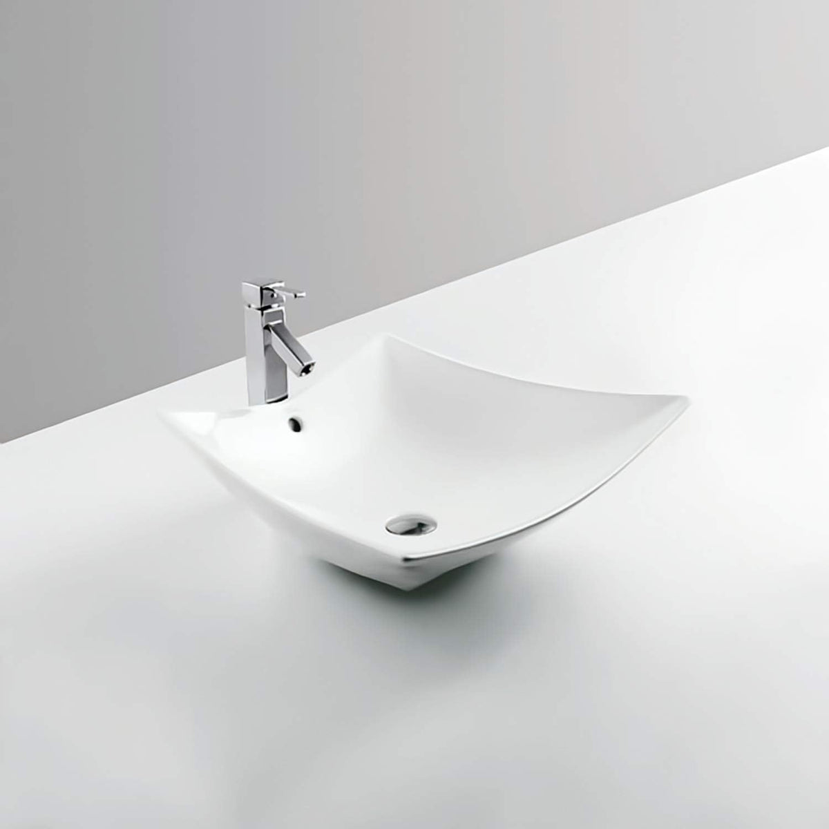 18 Inch Round Ceramic Vessel Sink with Overflow P908