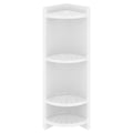 4-Shelf Corner Caddy in Dove White A36144