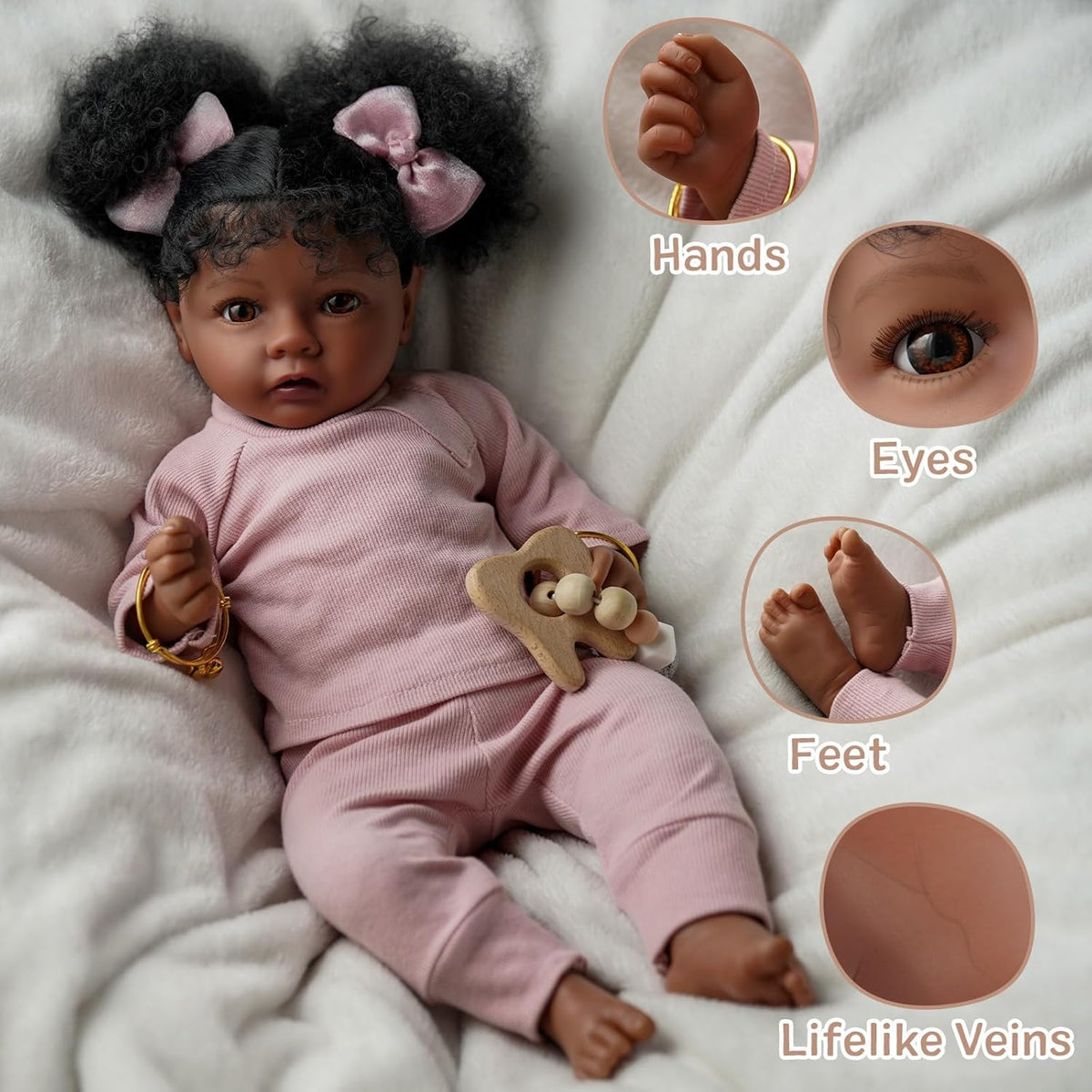 20 Inch Soft Body Realistic Newborn Baby Doll with Clothes H2266