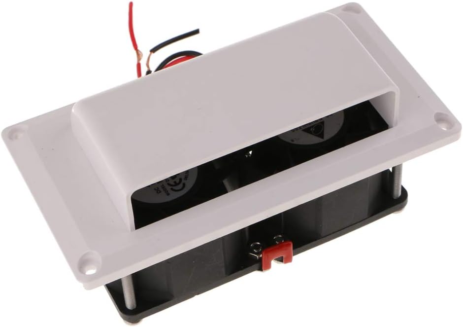 White 25W RV Side Air Vent Exhaust Fan T191