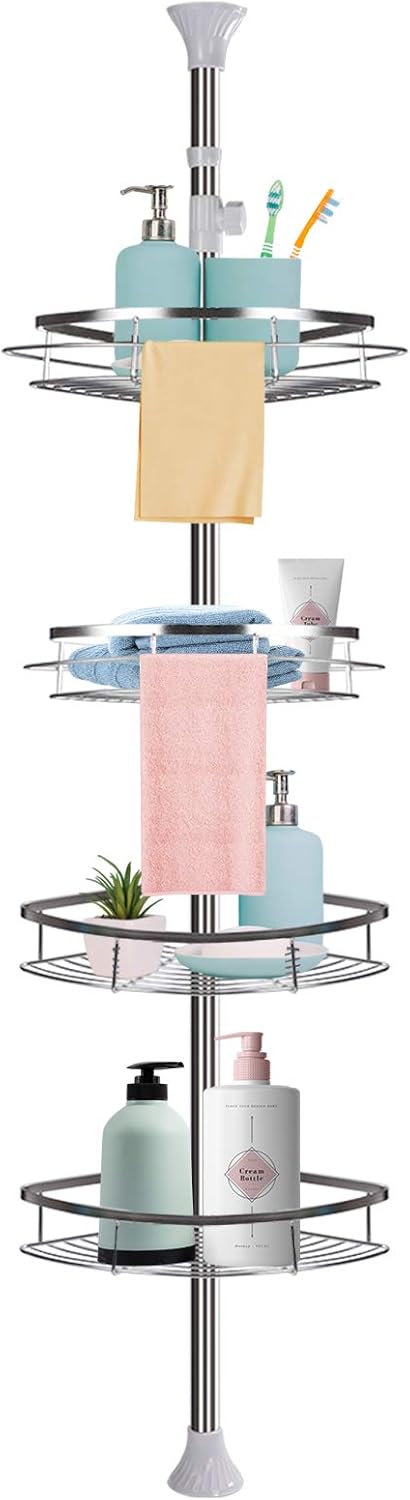 Rustproof Stainless Steel Tension Pole Shower Caddy X32025