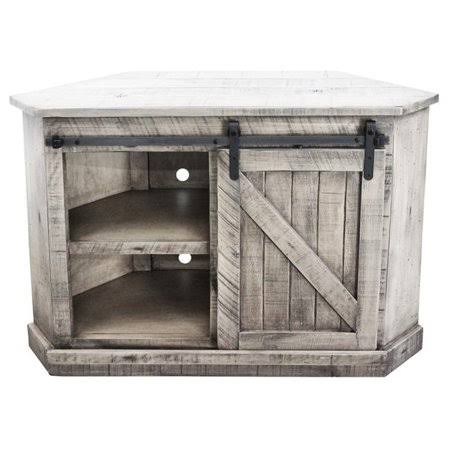 Antique Black Corner TV Stand E2593