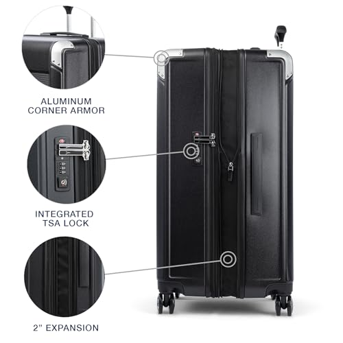 True Navy Blue 28-Inch Hardside Polycarbonate Expandable Checked Suitcase V43494