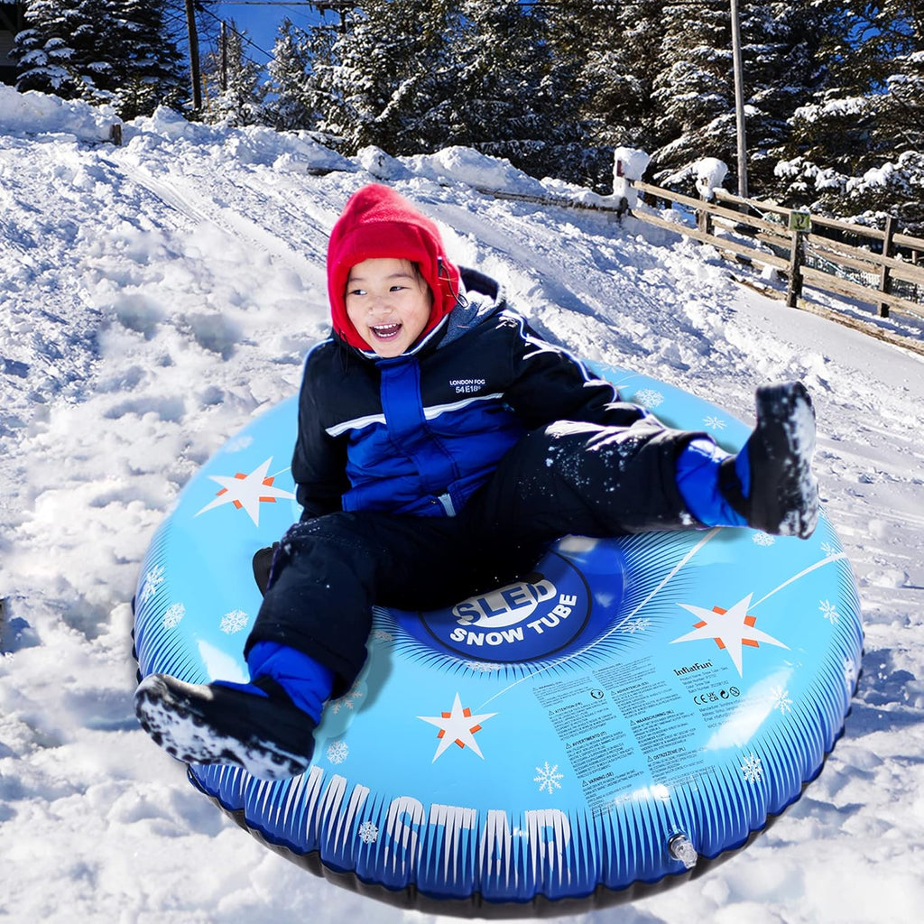 48-inch Inflatable Snow Tube with Handles V333113