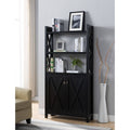 Black Wooden File Cabinet E67089