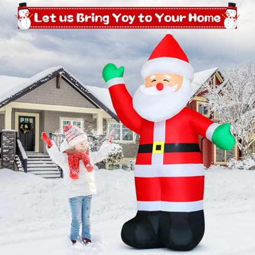 8.8 FT Waving Christmas Inflatables Santa Claus B6475