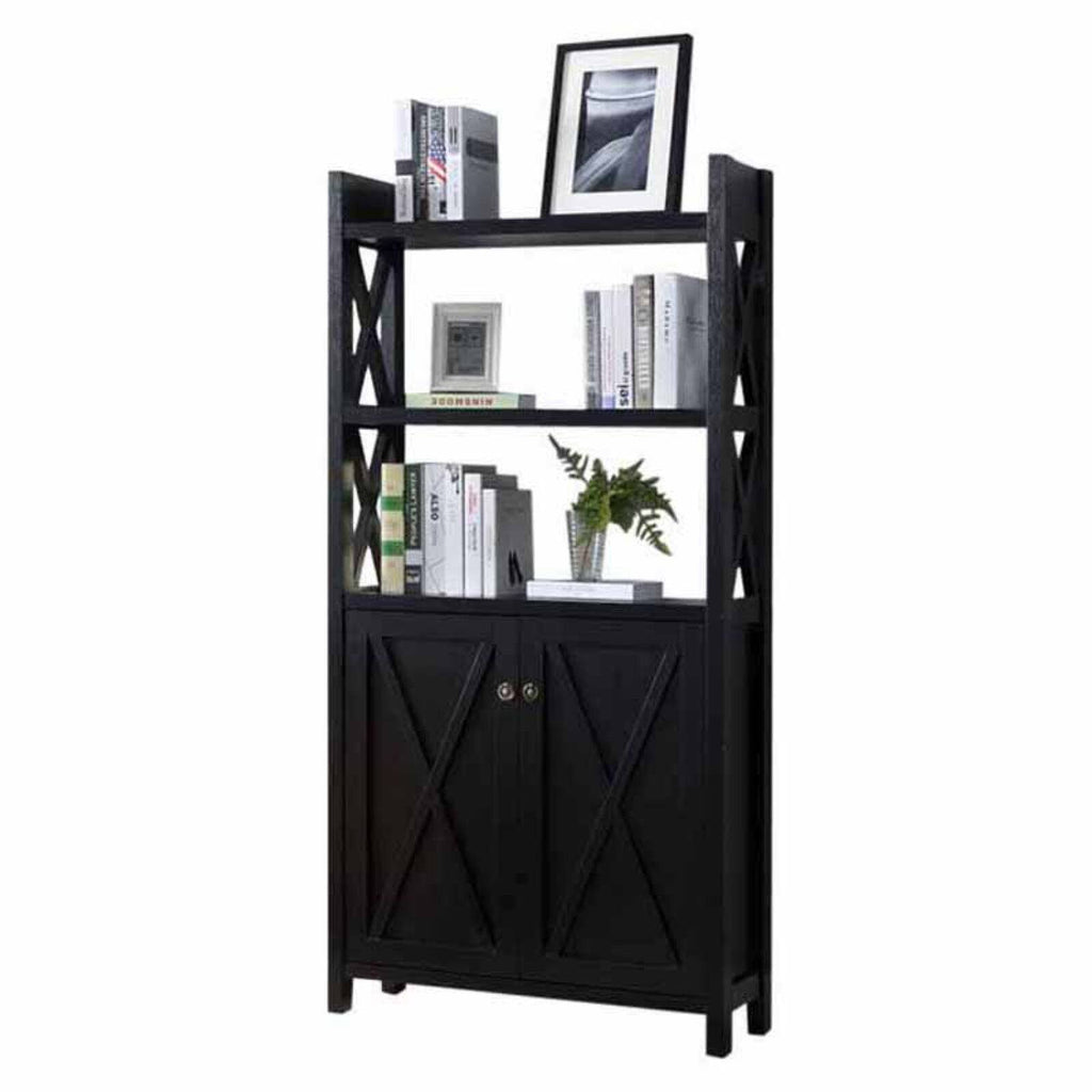 Black Wooden File Cabinet E67089