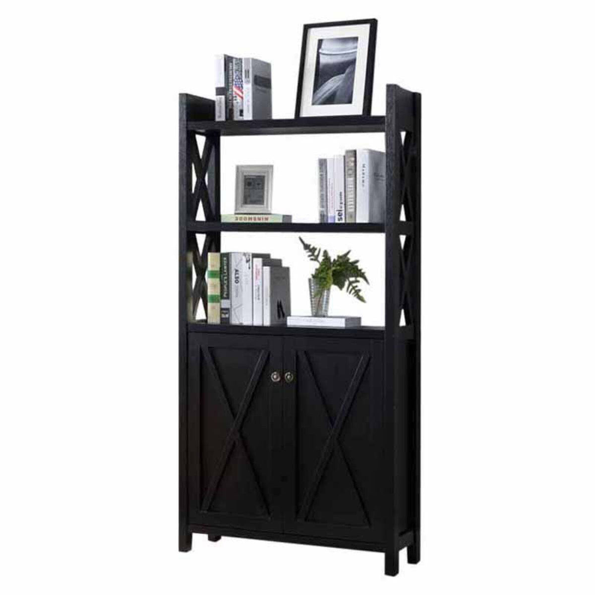 Black Wooden File Cabinet E67089