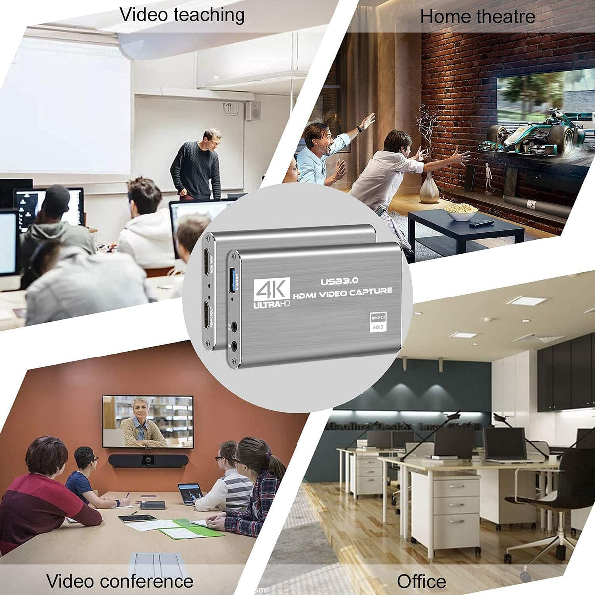 4K USB 3.0 HDMI Video Capture Card Pack of 2 Y588592