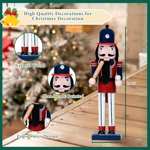 14 Inch Handmade Wooden Nutcracker Chef Gingerbread Figures M263