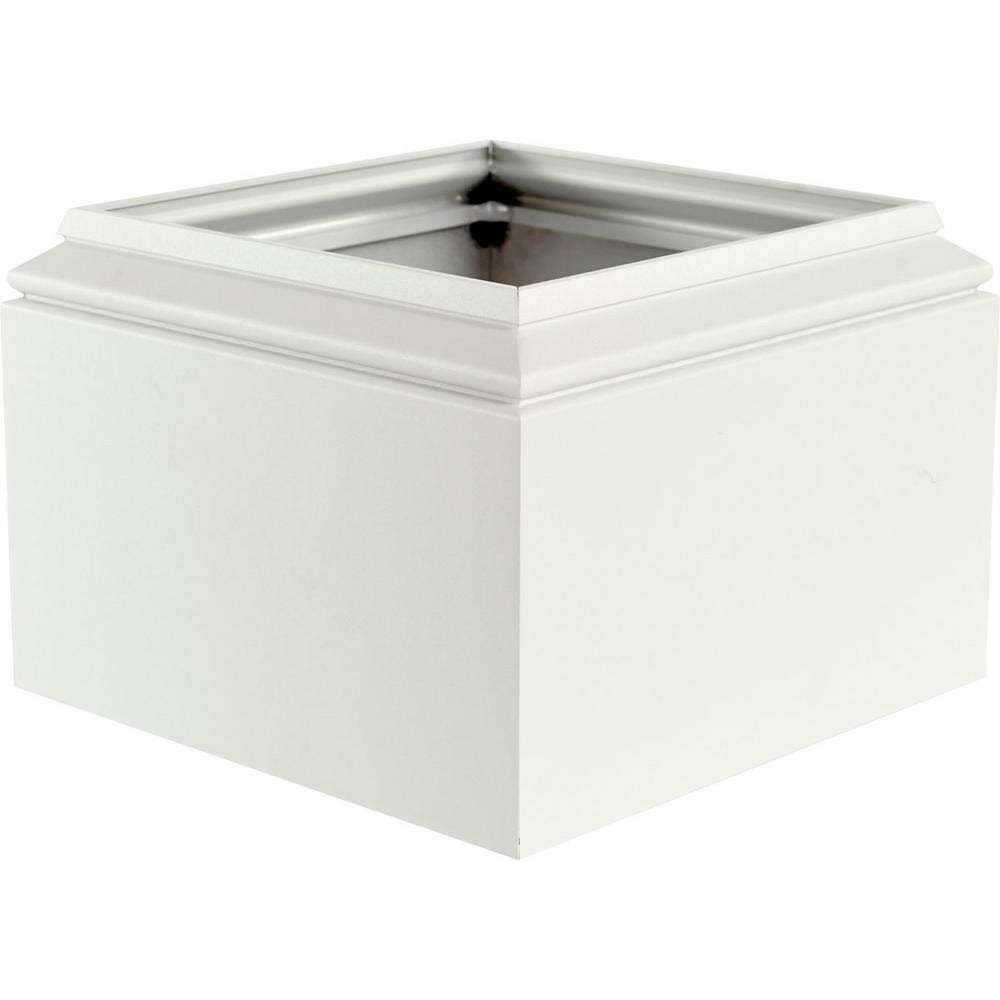 9 in. Textured Black Aluminum Capital and Base T212716