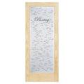 32 in. x 80 in. Solid Wood Full Lite Frosted Glass Interior Door Slab G3411