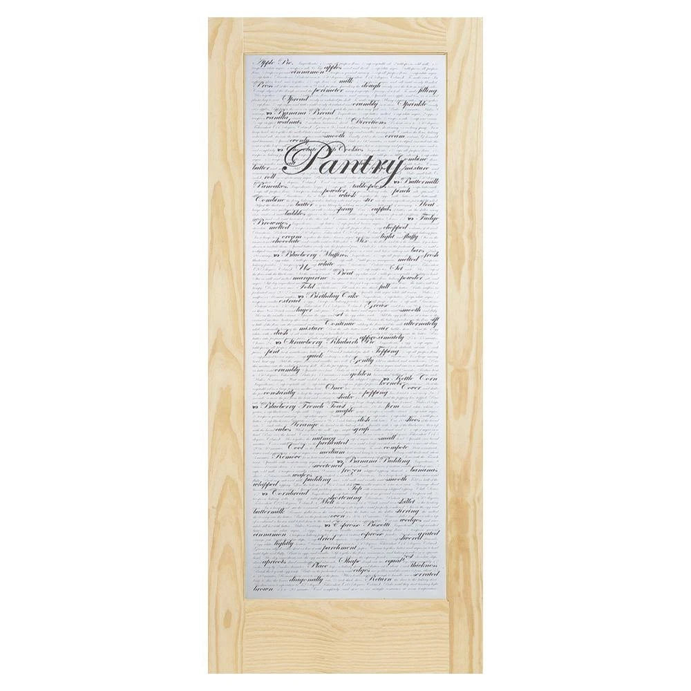 32 in. x 80 in. Solid Wood Full Lite Frosted Glass Interior Door Slab G3411