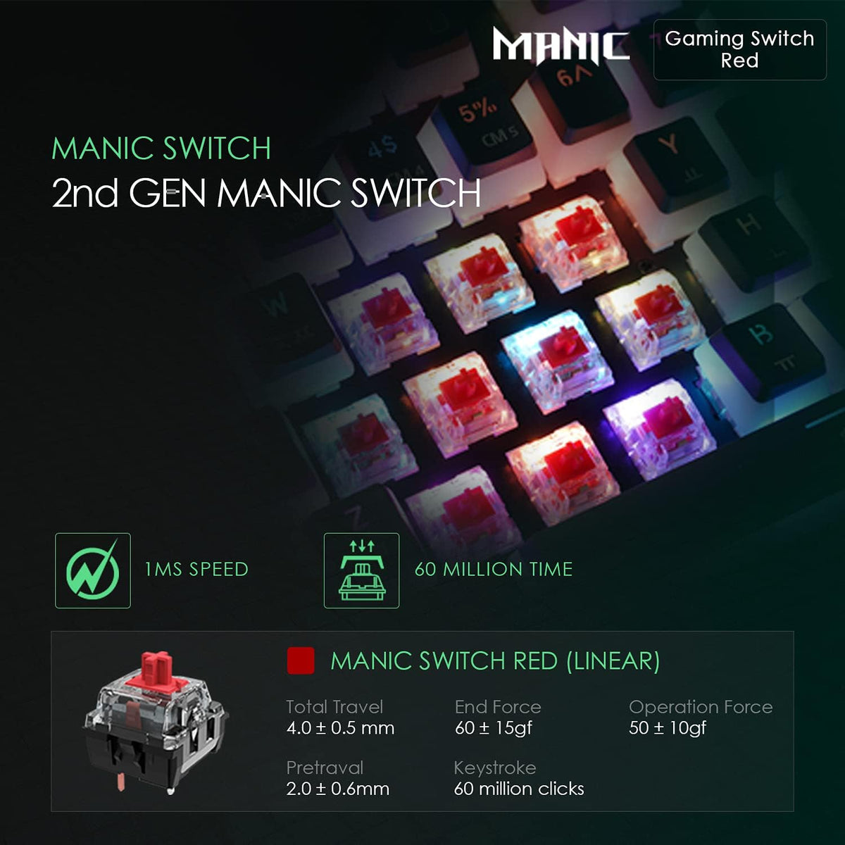 USB Wired RGB Mechanical Gaming Keyboard C7230