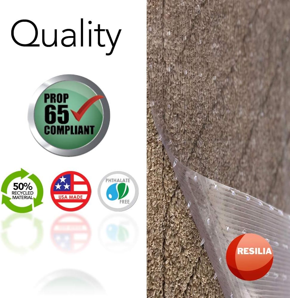 Clear Vinyl Plastic Floor Runner Protector 27 Inches Wide x 12 Feet Long J86679