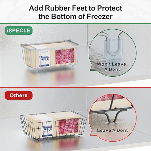 4 Pack Stackable Small Freezer Organizer Bins, White V5012