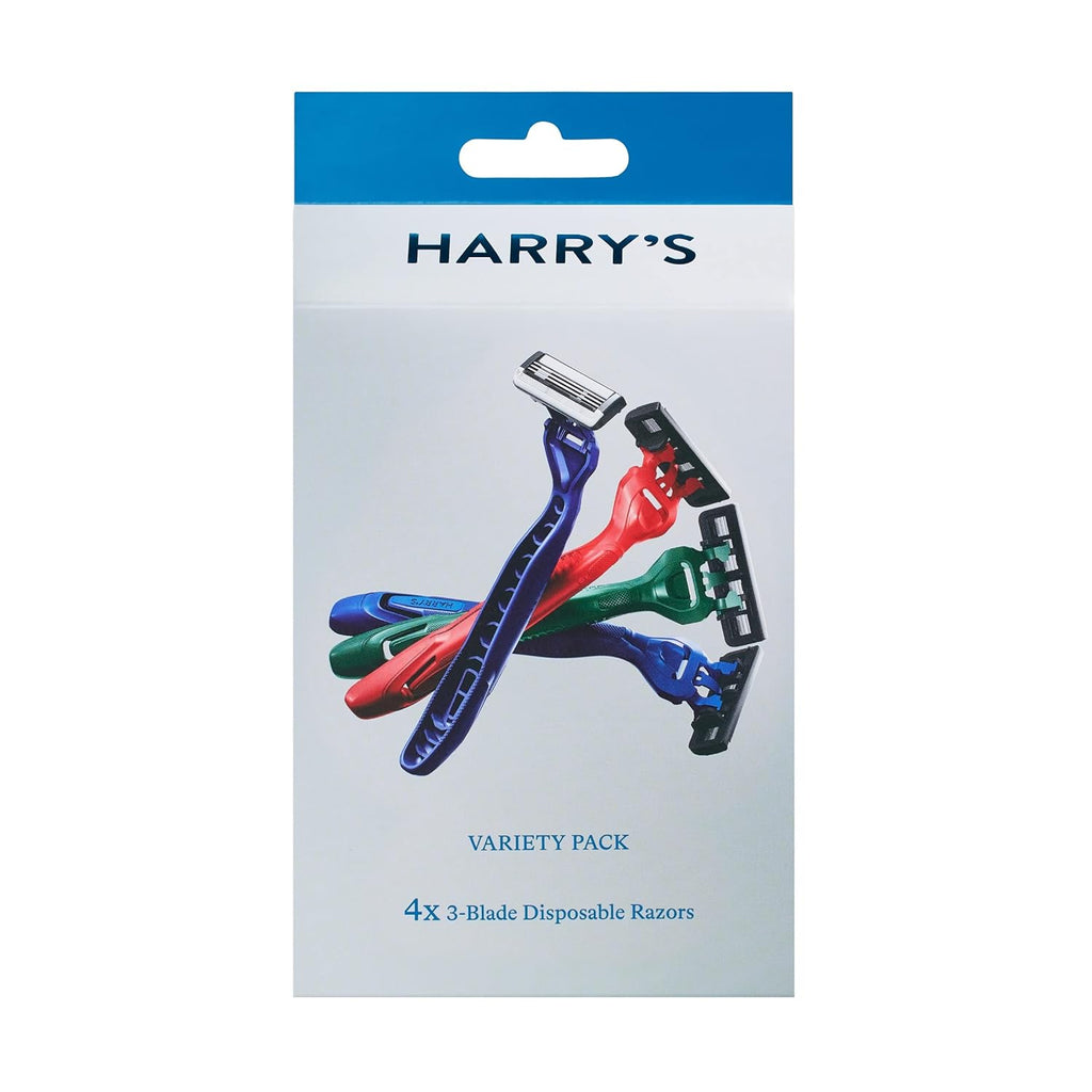 Men's Disposable 3 Blade Razors, 4 Count X6707