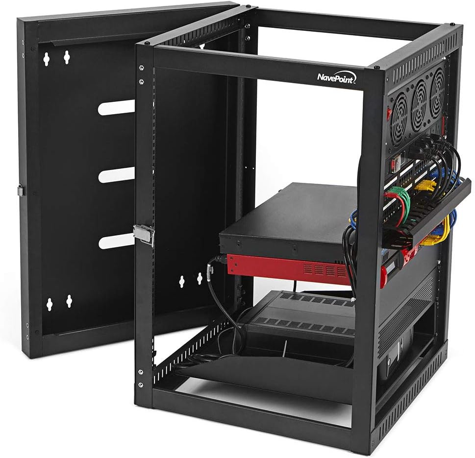 9U Hinged Open Frame Wall-Mount Network Rack R236581