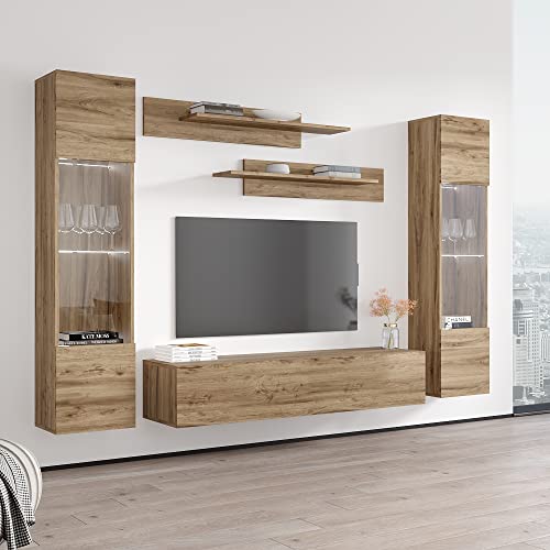 White Wall Mounted Entertainment Center J704