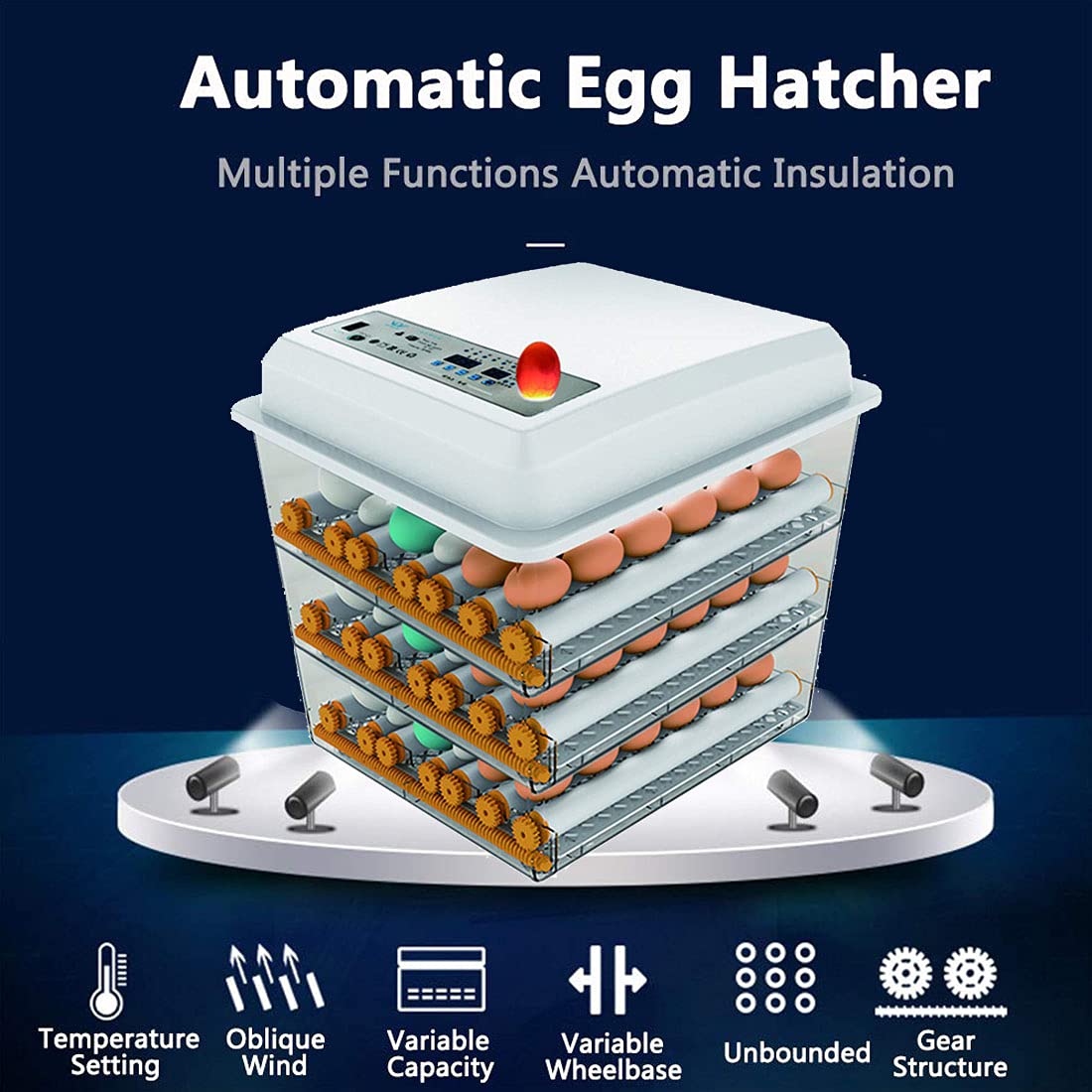 170 Egg Incubator with Automatic Egg Turning and Temperature Humidity Control J456